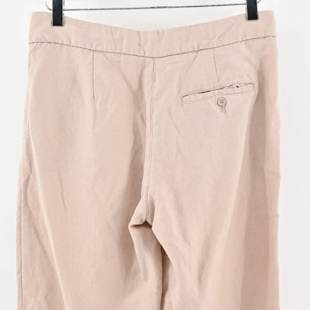 Aritzia Wilfred Allant Cropped Pants Womens Size 2 Pink Linen Boho Chic